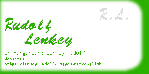 rudolf lenkey business card